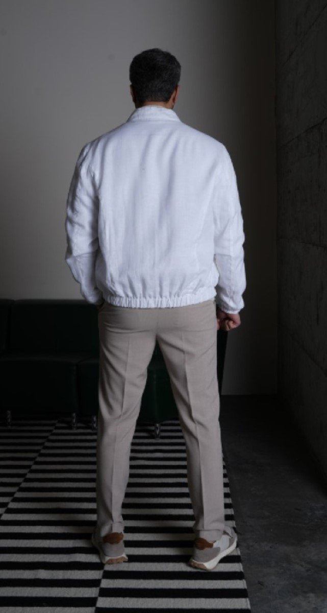 Frost Linen Bomber