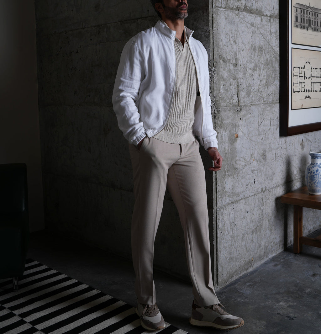 Frost Linen Bomber