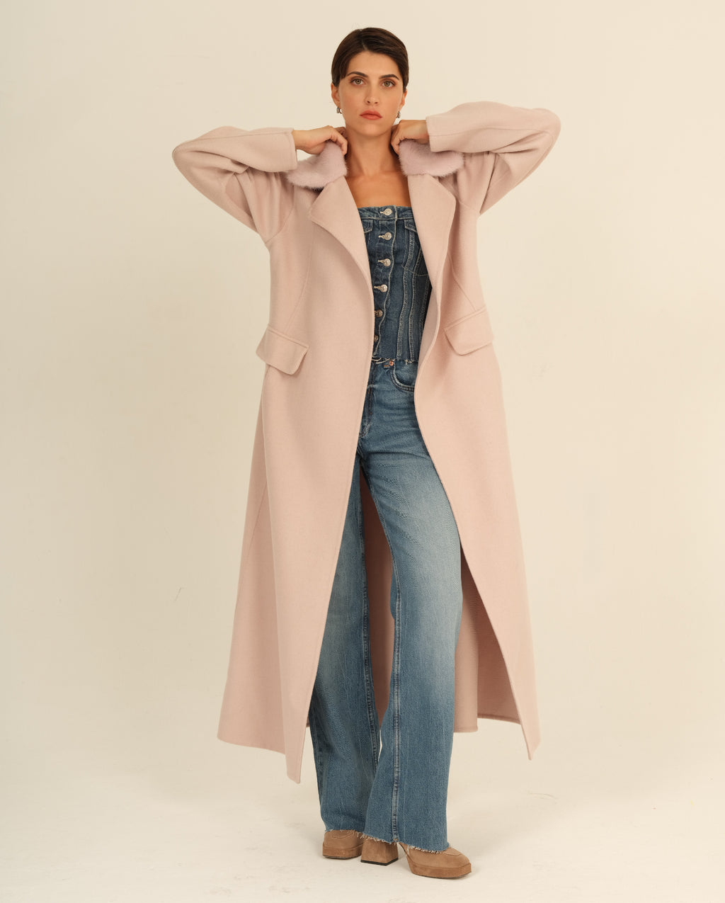 Cipria Long Coat