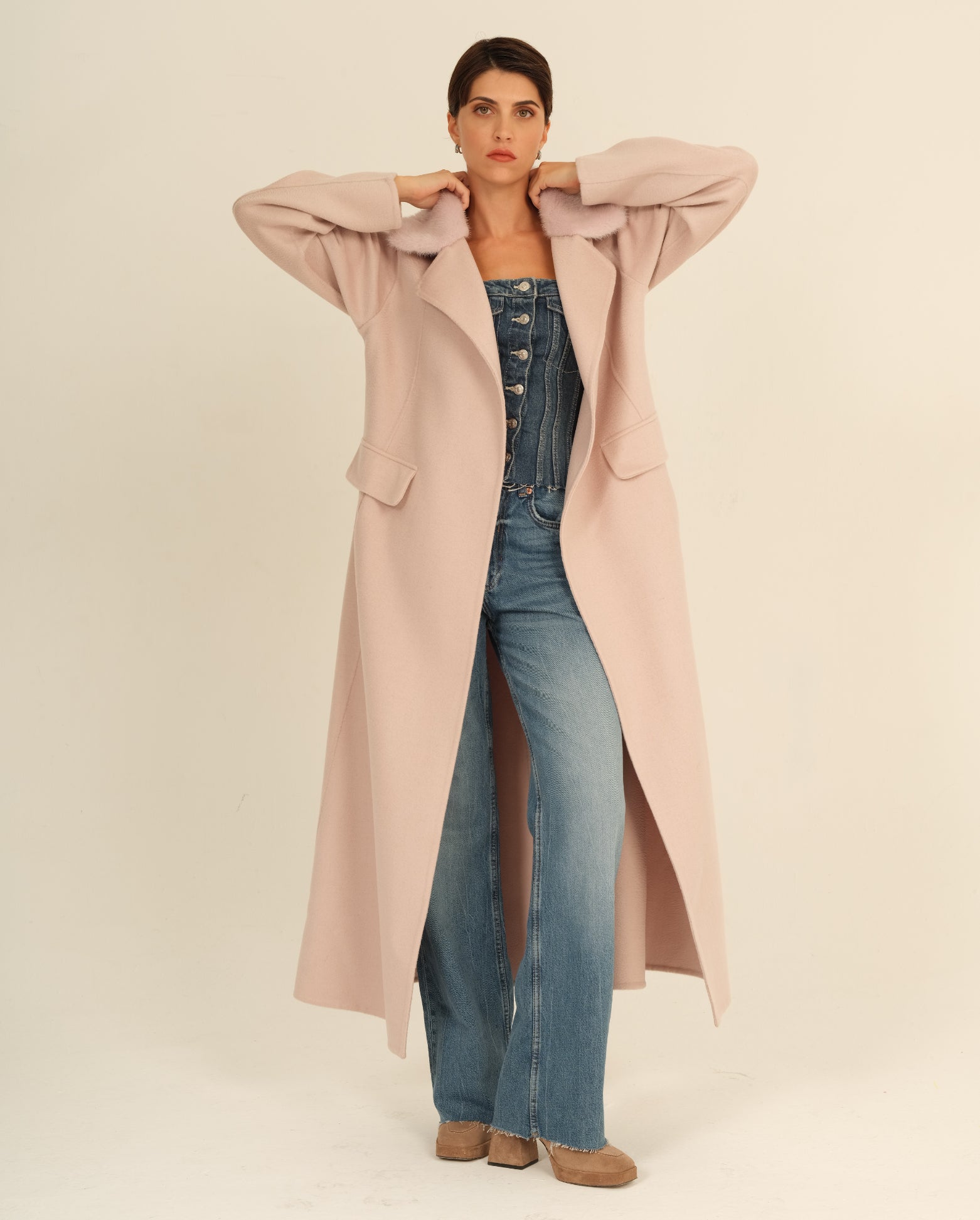 Cipria Long Coat