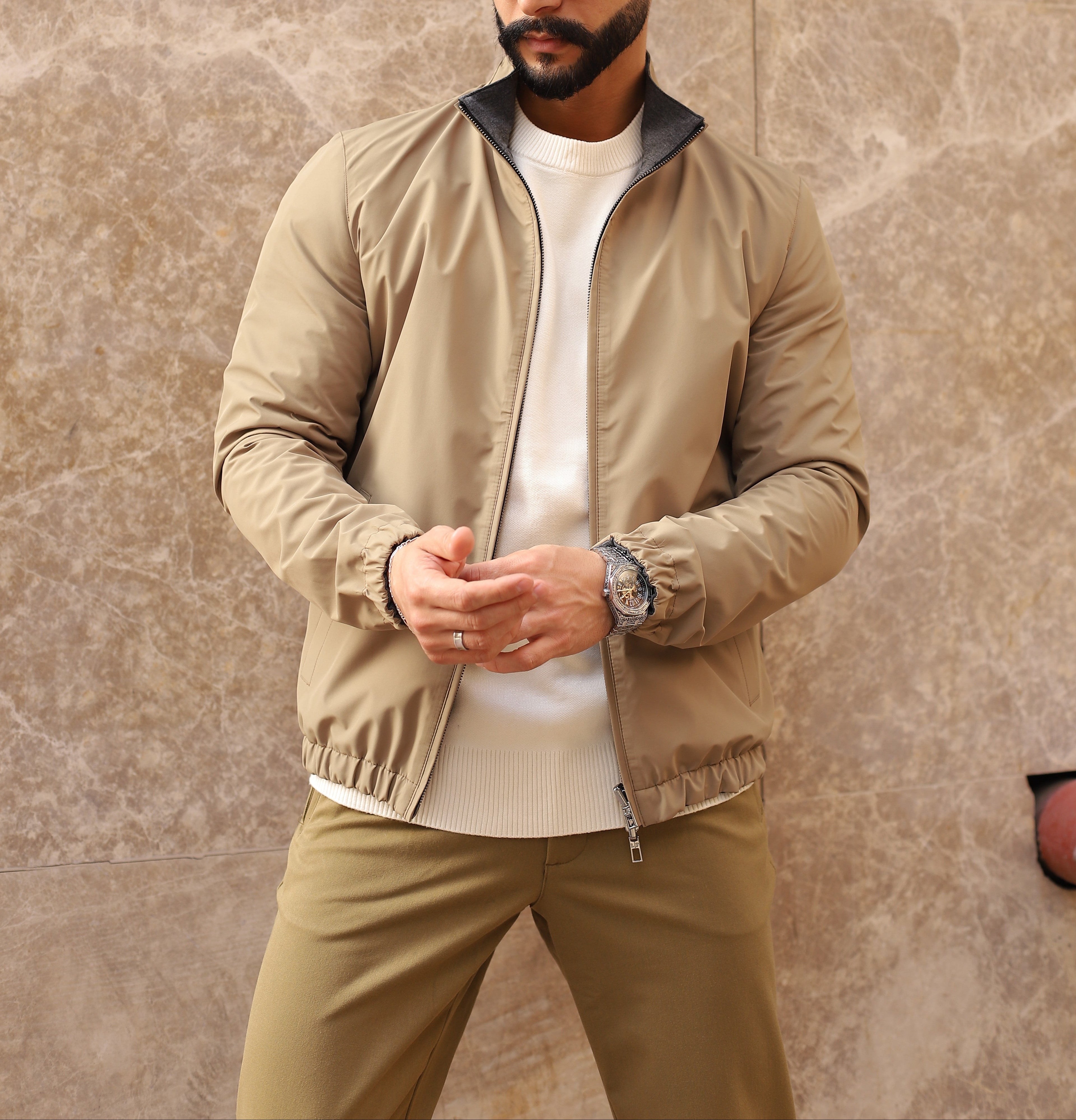 Beige Deckard Bomber