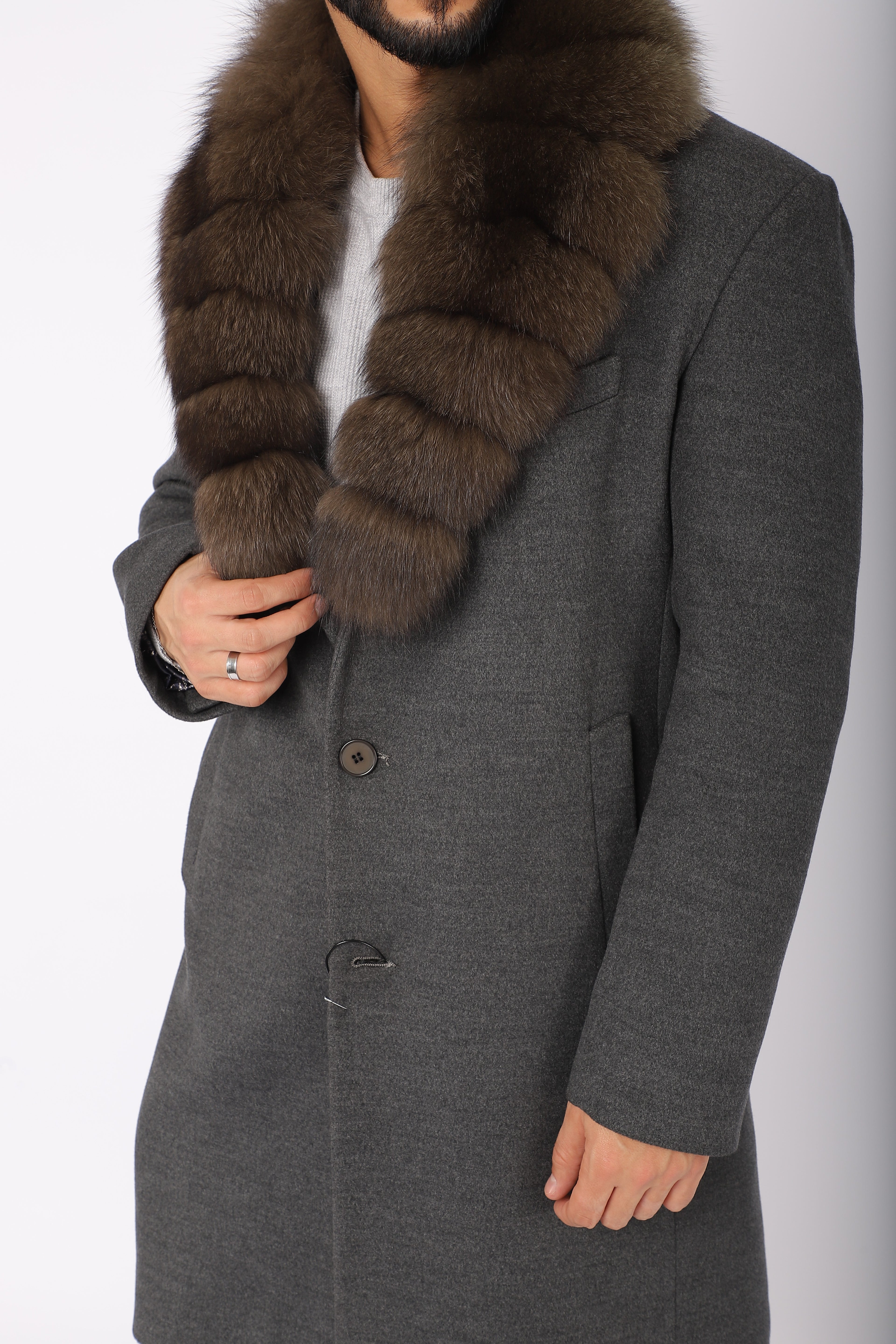 Sable Elegance Cashmere Coat