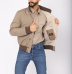 Shearling-Lined Aviator Jacket