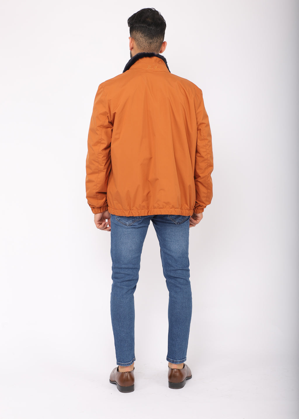 Rust Fur Bomber Jacket