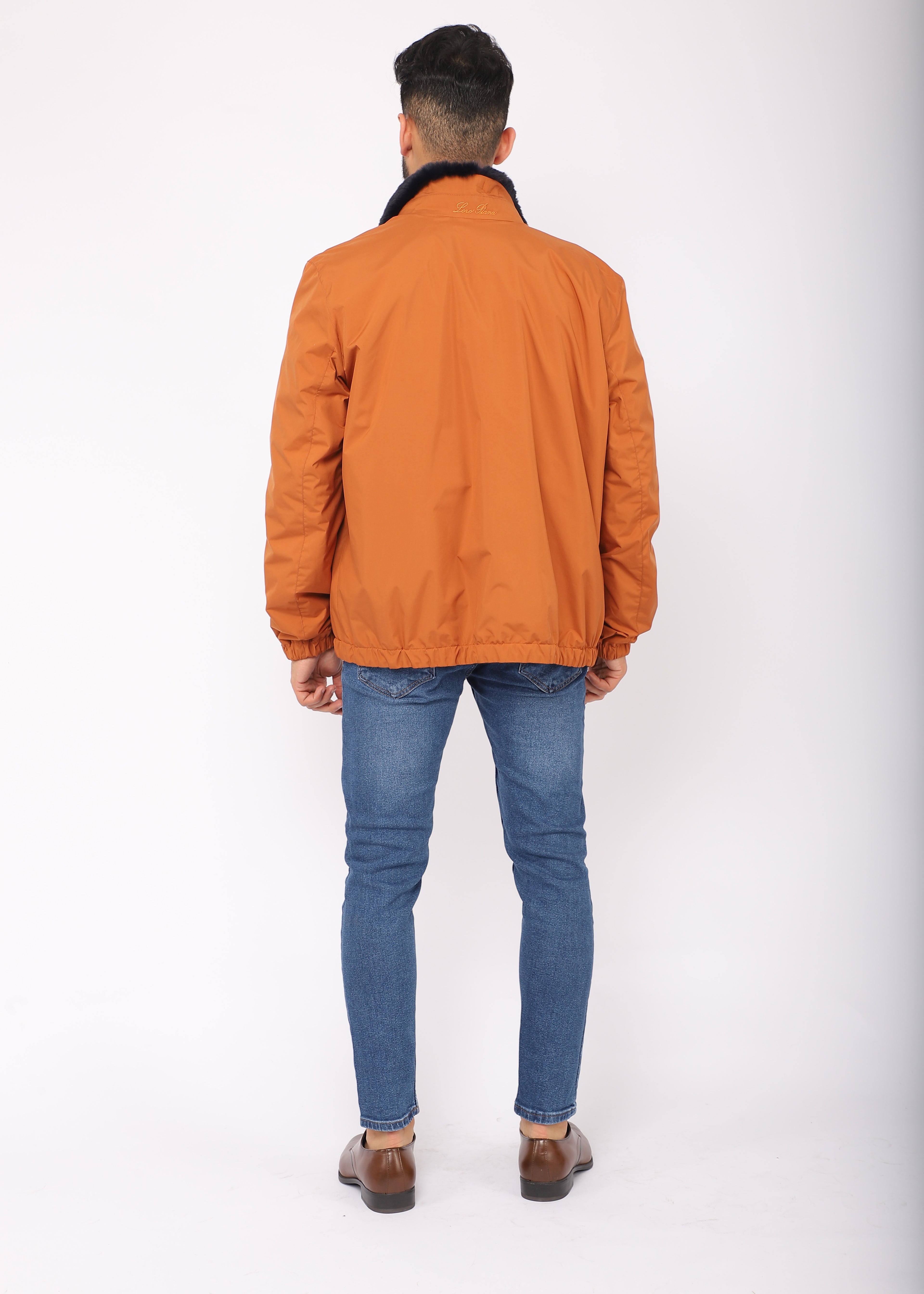 Rust Fur Bomber Jacket