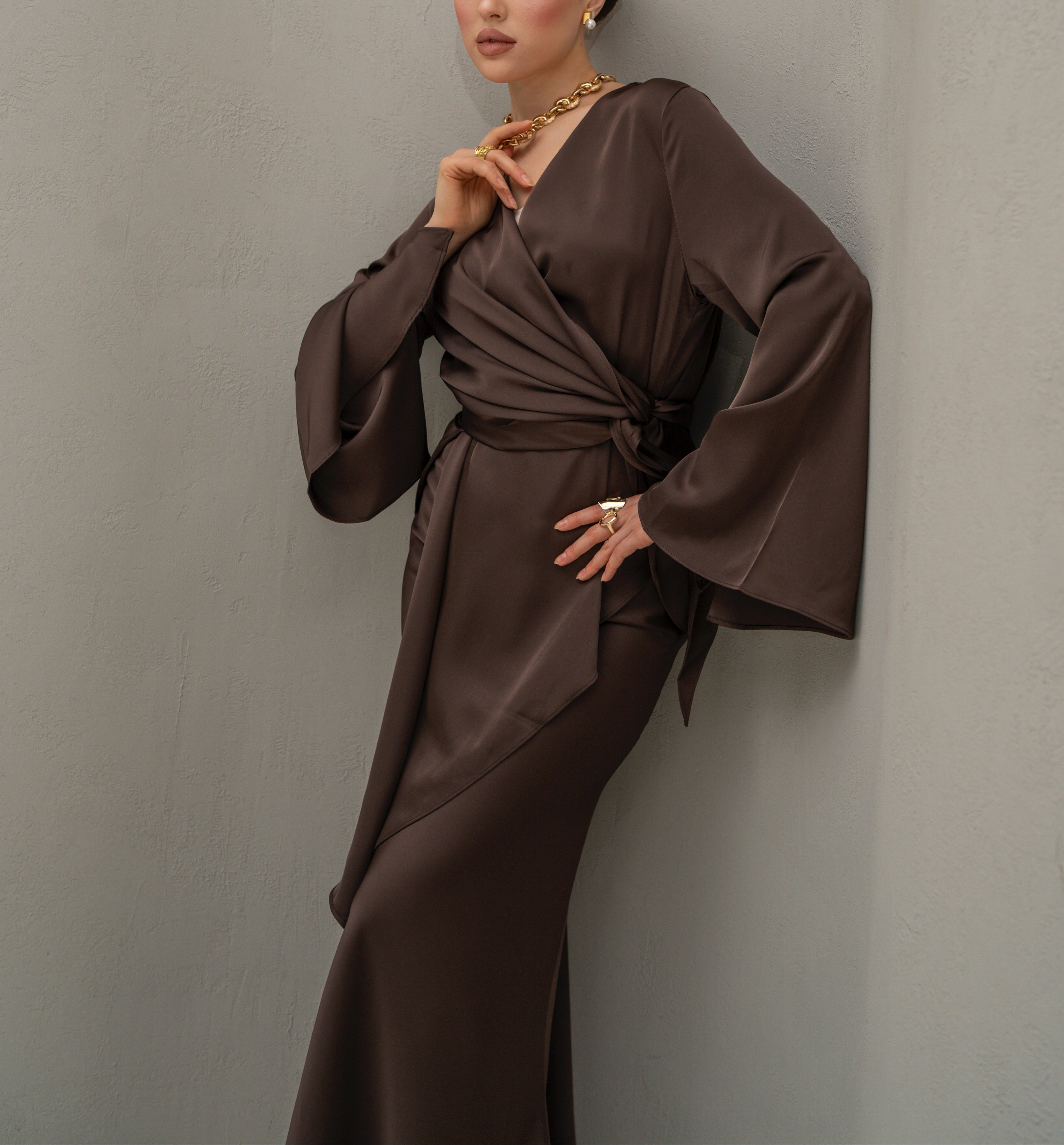 Espresso Draped Cascade Set