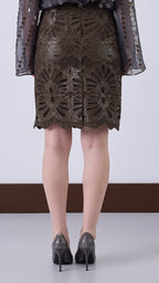Sable Dentelle Skirt