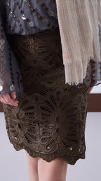 Sable Dentelle Skirt