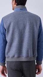 Contrast Ribbed Knit Jacket