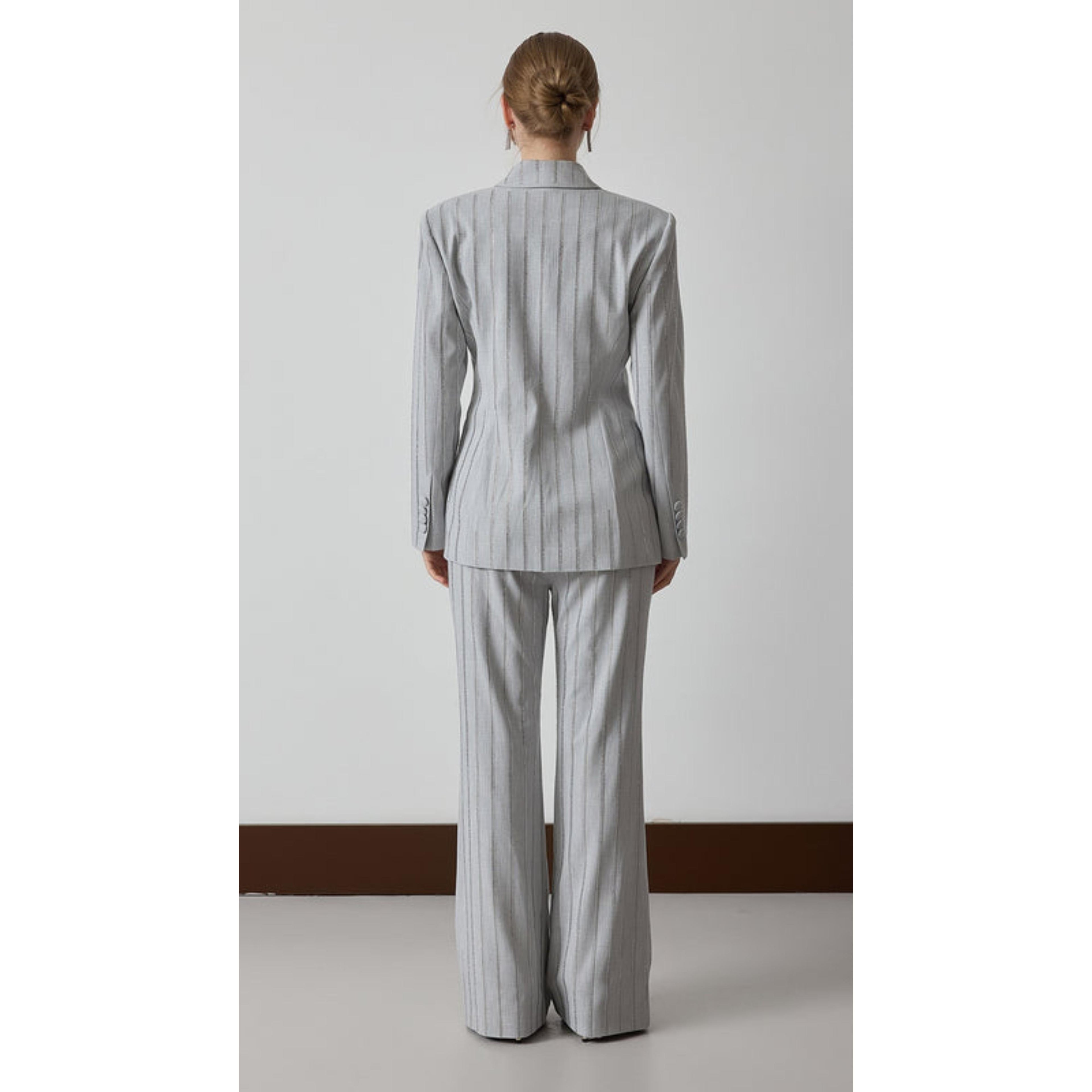 Pinstripe Precision Suit