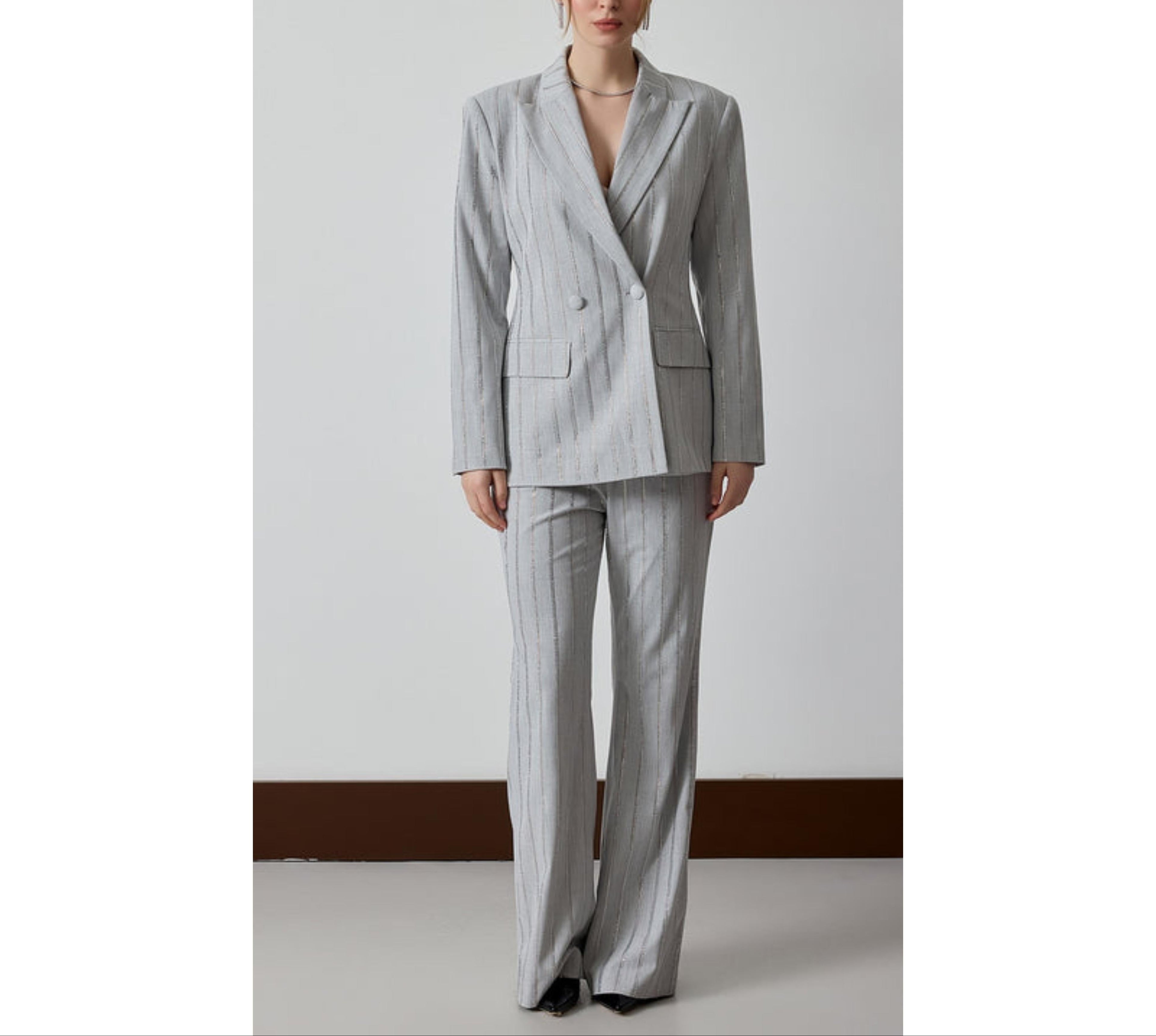 Pinstripe Precision Suit