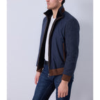 Contrast Ribbed Knit Jacket
