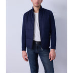Knit-Sleeve Quilted Vest Jacket