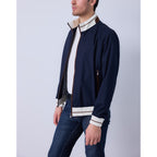 Contrast-Trim Ribbed Bomber