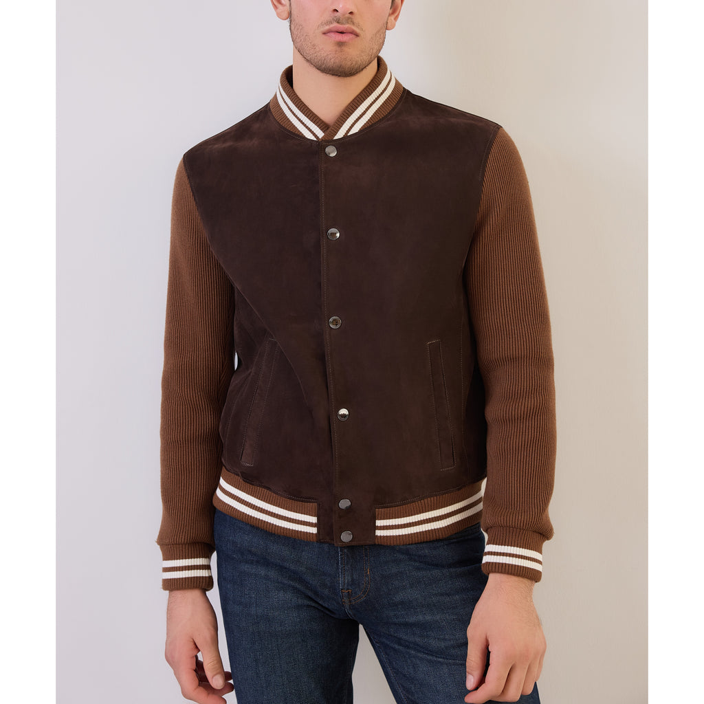 Contrast Ribbed Bomber