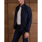 Ribbed-Hem Harrington Jacket