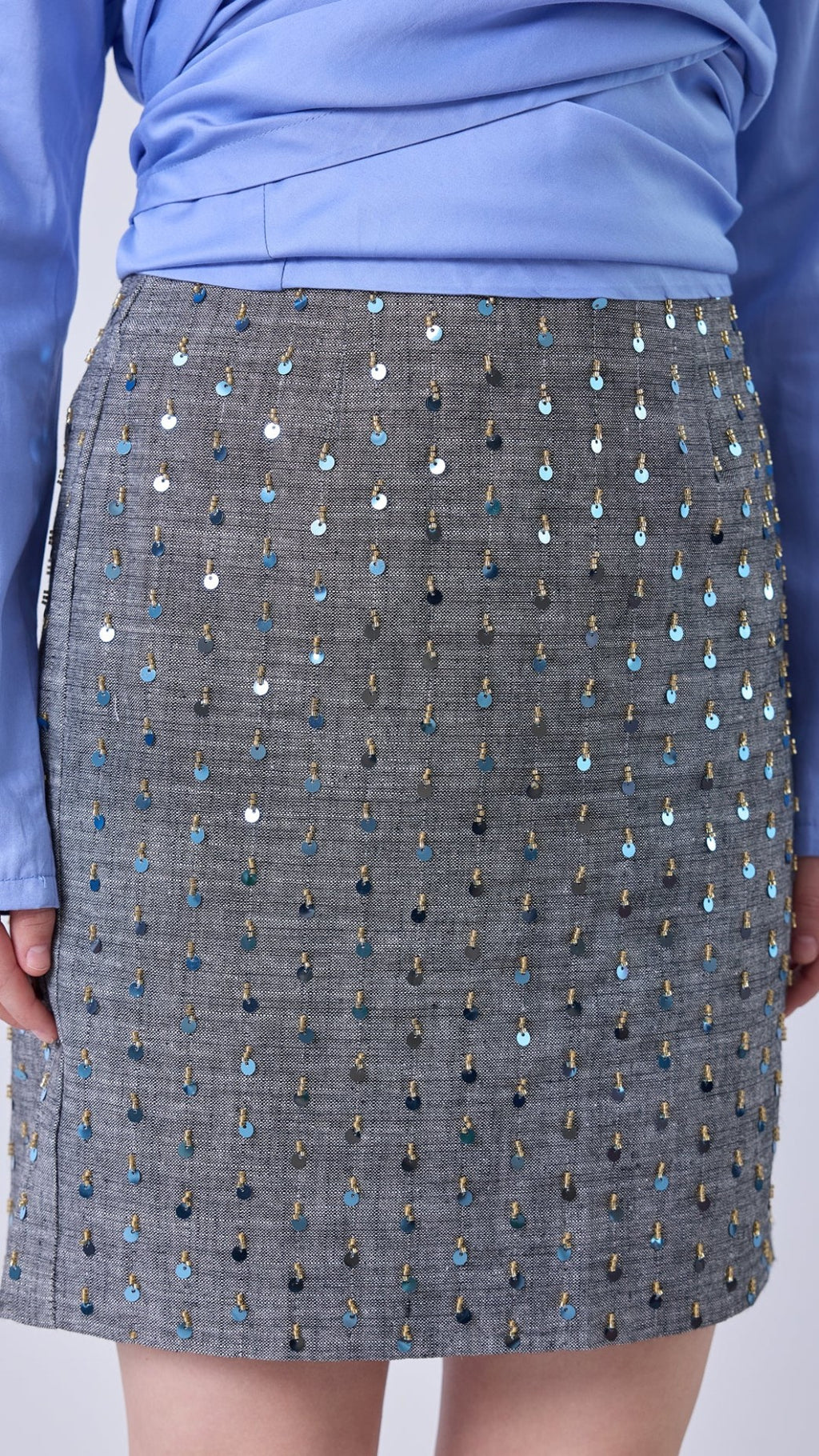 Shimmer Boucle Skirt