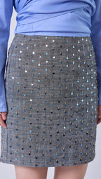 Shimmer Boucle Skirt