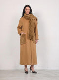 Aurelia Ribbed Fur-Trim Coat