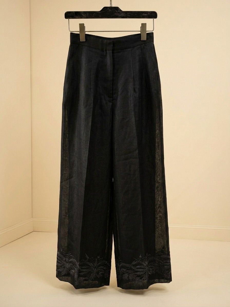 Black Embroidery Cardigan
