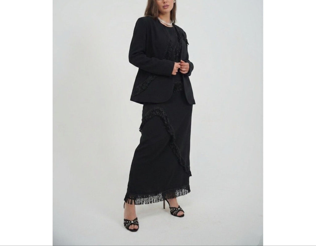 Hemline Fringe Set