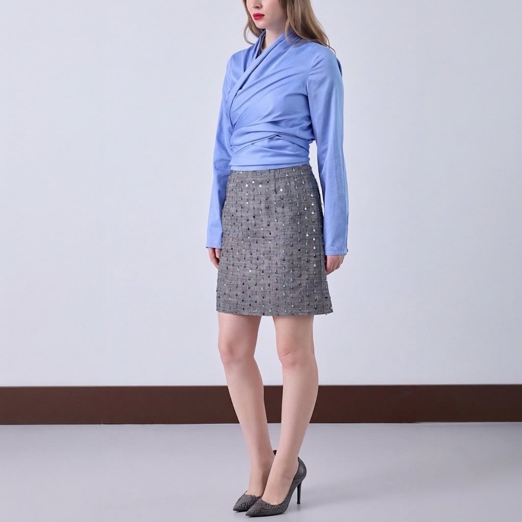 Shimmer Boucle Skirt