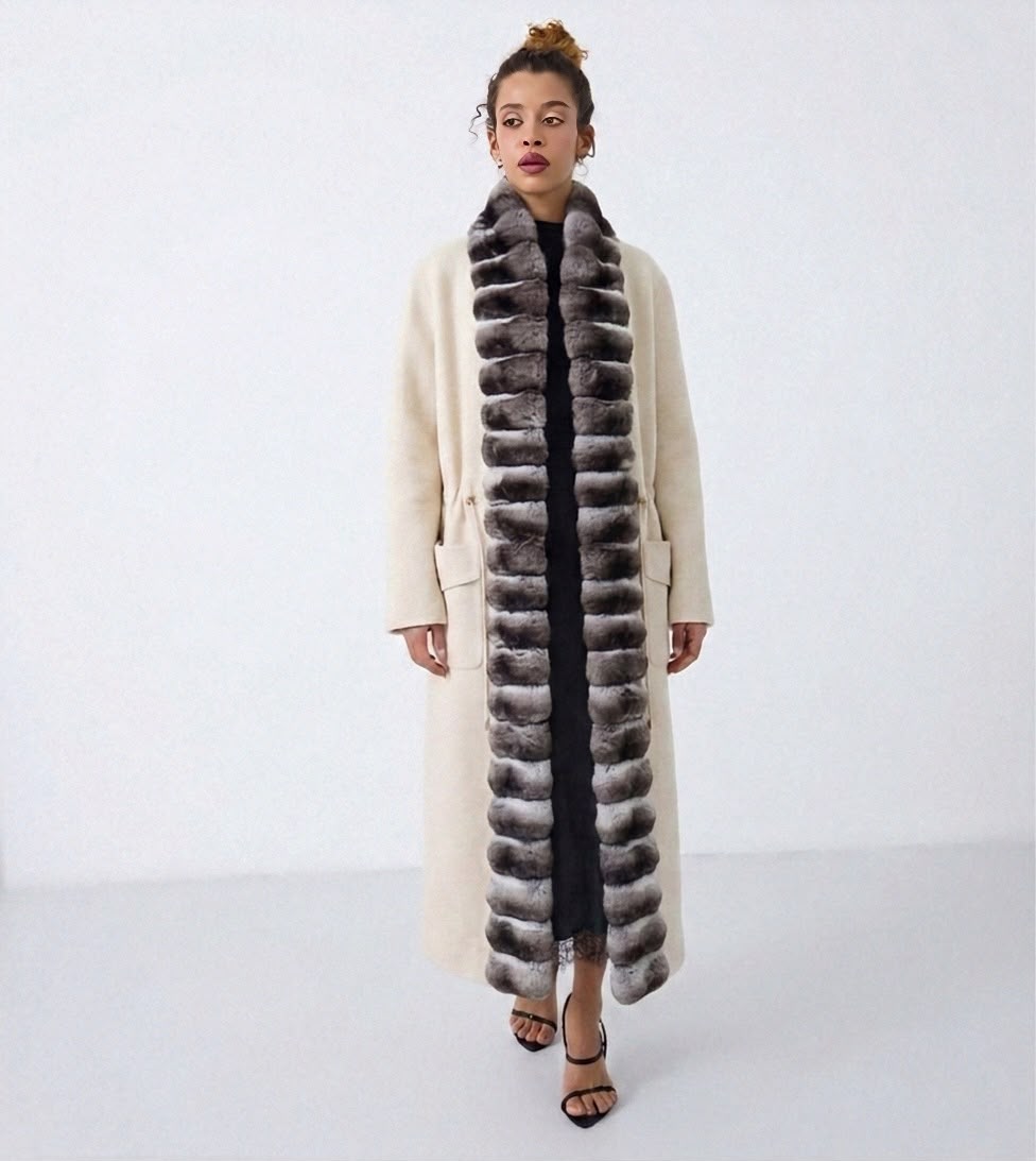 Aurora Fur Trim Long Coat (Copy)