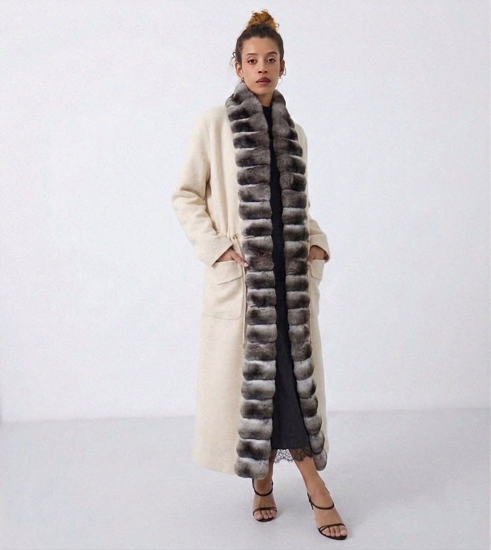 Aurora Fur Trim Long Coat (Copy)