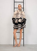 Shearling Contrast Panel
