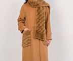 Aurelia Ribbed Fur-Trim Coat