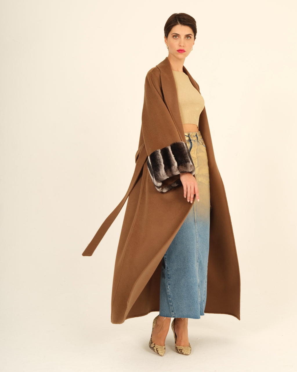 Valentina Fur Cuff Belted