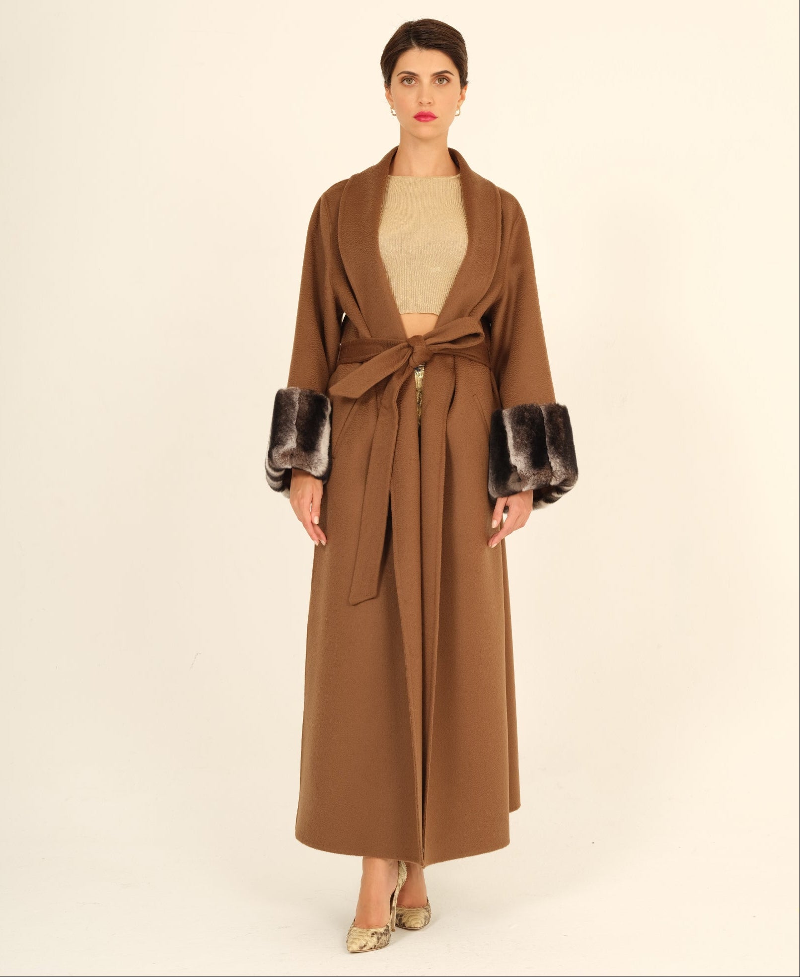 Valentina Fur Cuff Belted