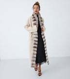 Aurora Fur Trim Long Coat