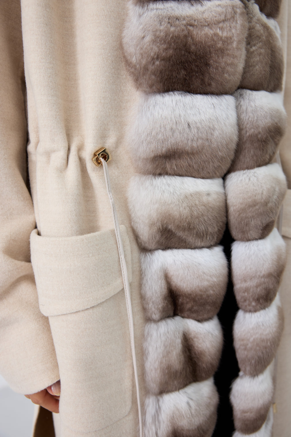 Aurora Fur Trim Long Coat