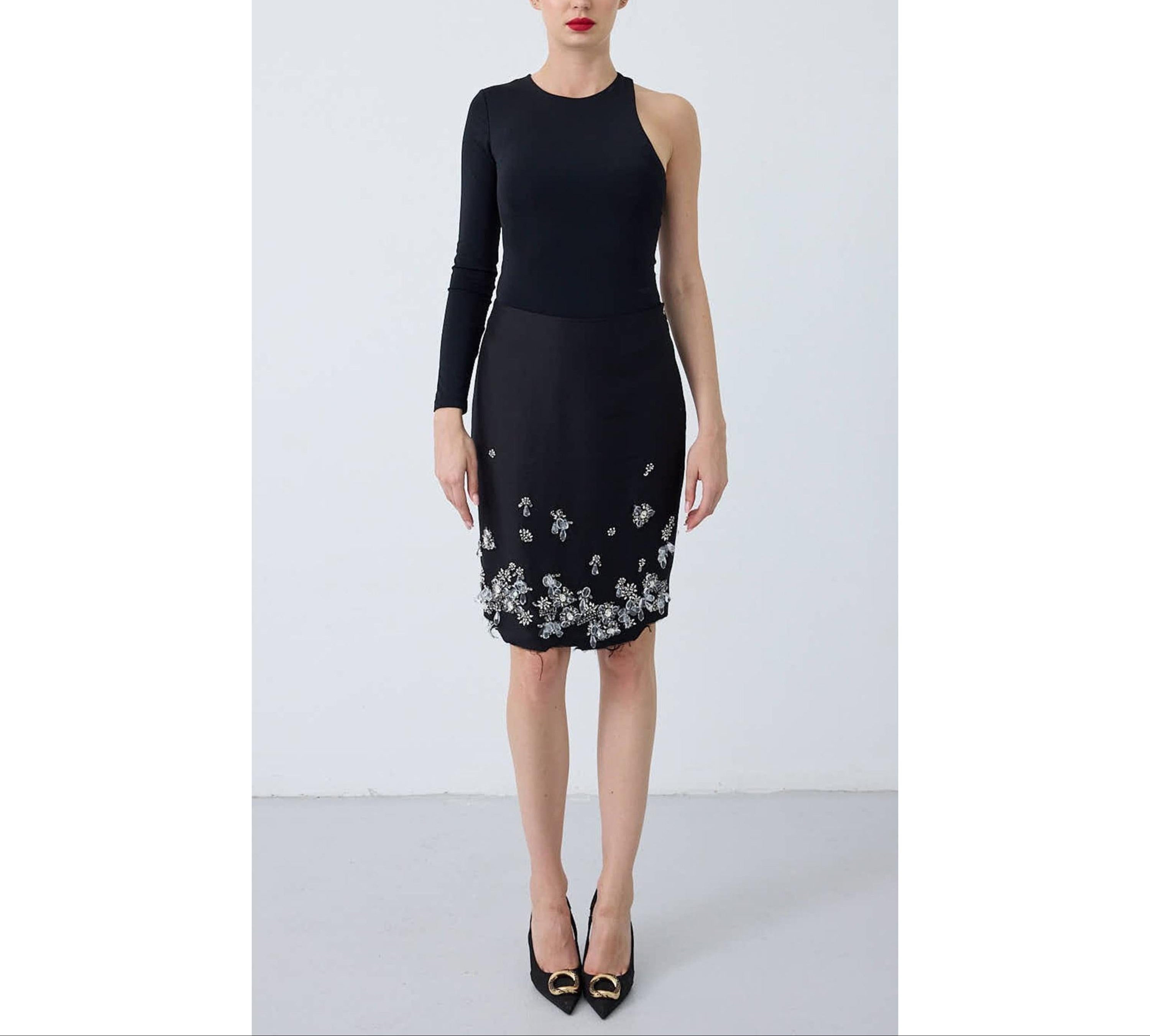 Noir Crystal Skirt