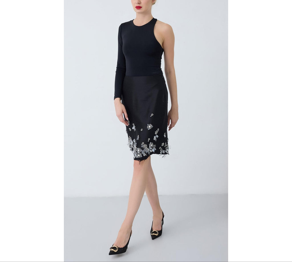 Noir Crystal Skirt