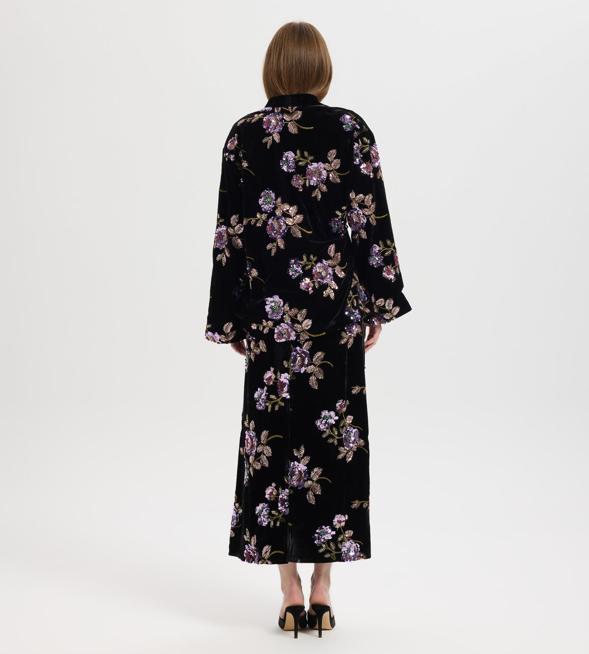 Violet Botanical Embroidered