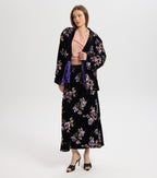 Violet Botanical Embroidered