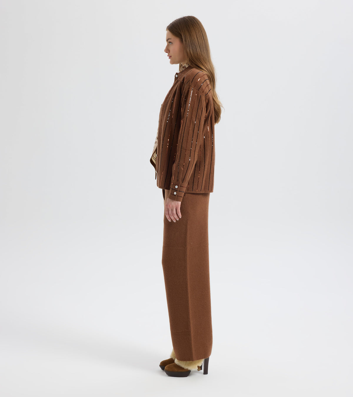 Cocoa Sequin Stripe