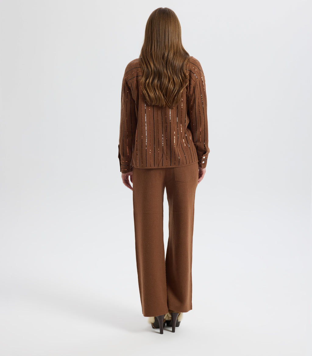 Cocoa Sequin Stripe