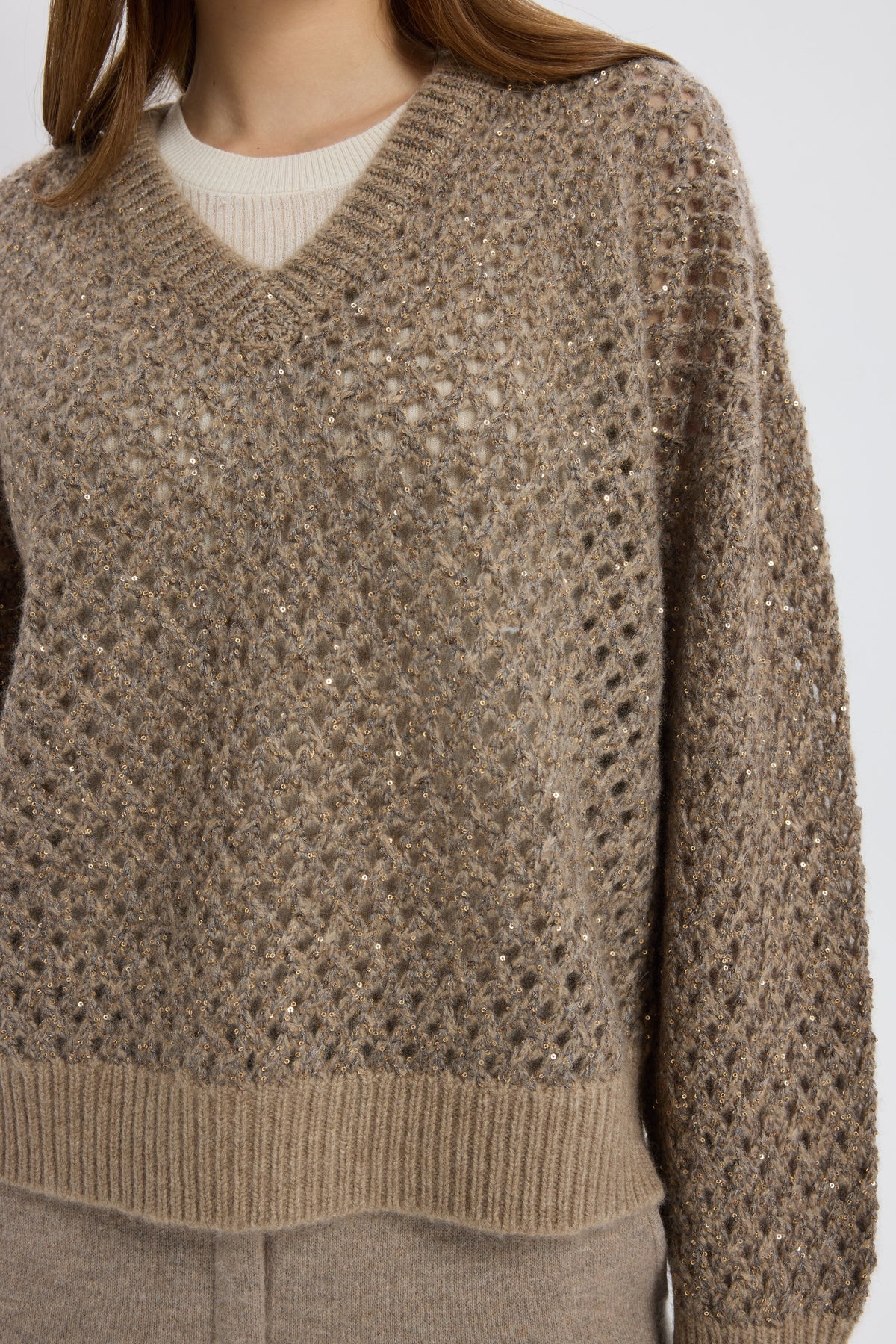 Sequin Knit Pullover