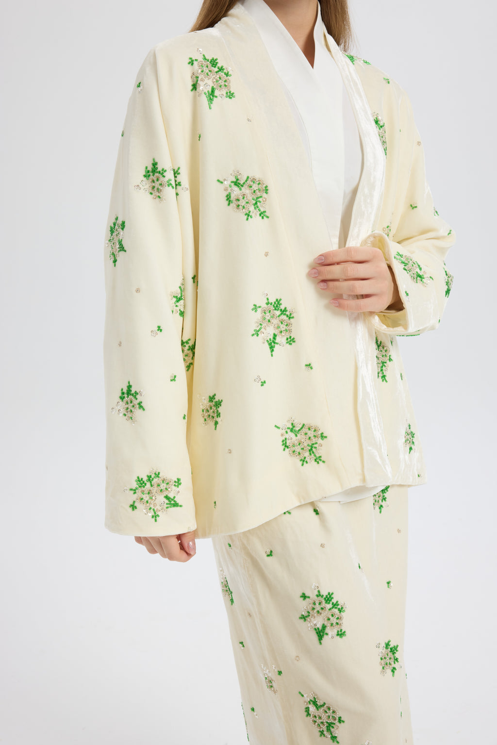 Sequined Velvet Kimono