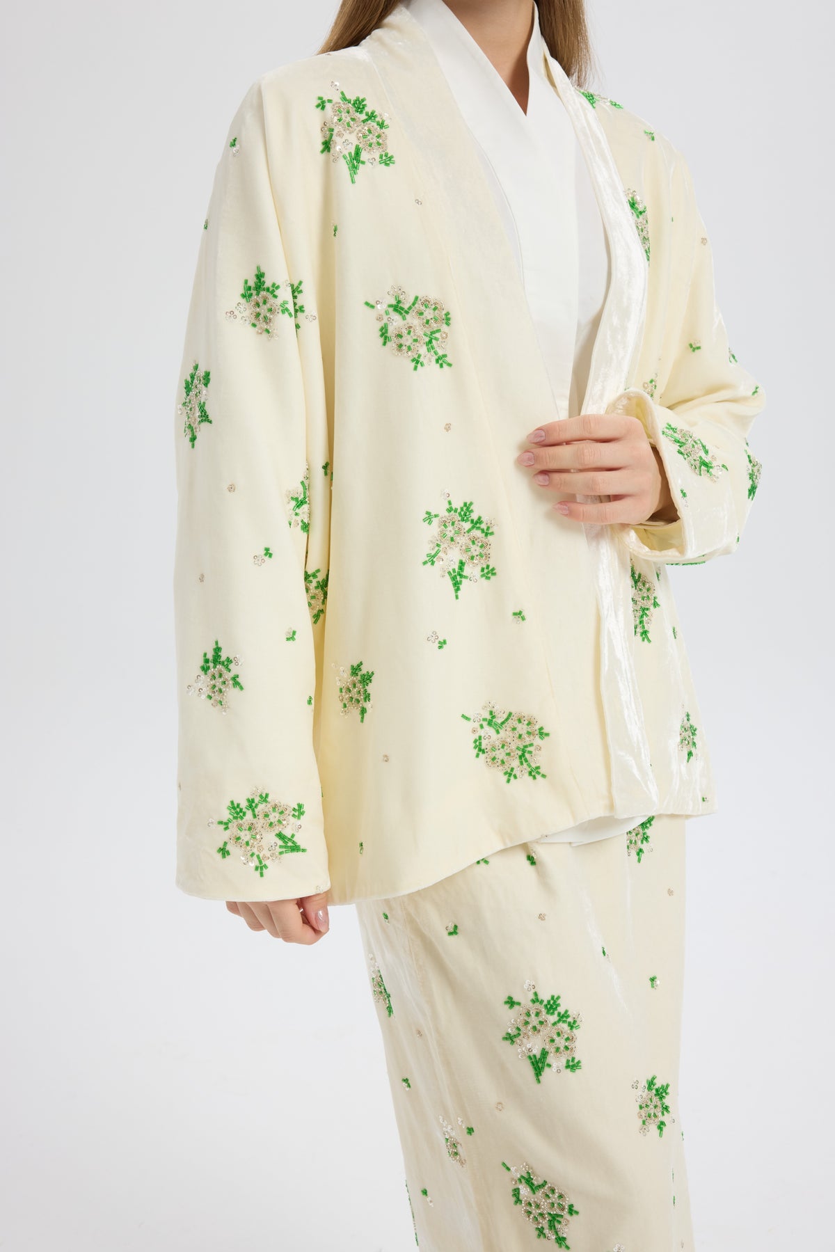 Sequined Velvet Kimono