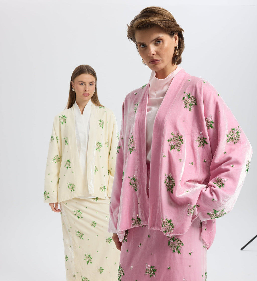 Sequined Velvet Kimono