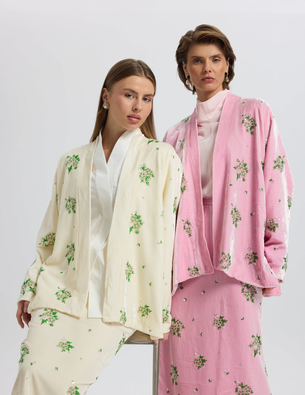 Sequined Velvet Kimono