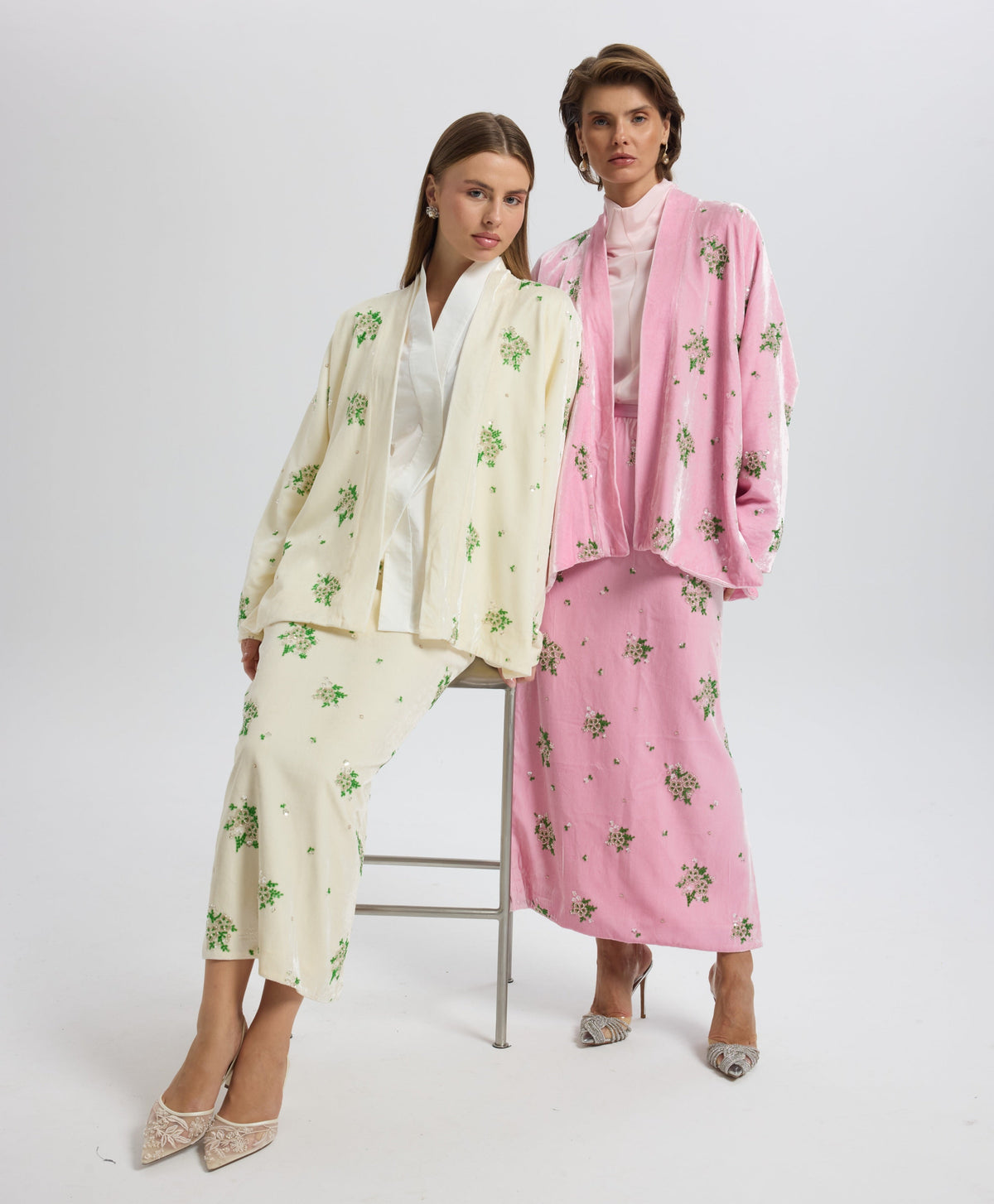 Sequined Velvet Kimono