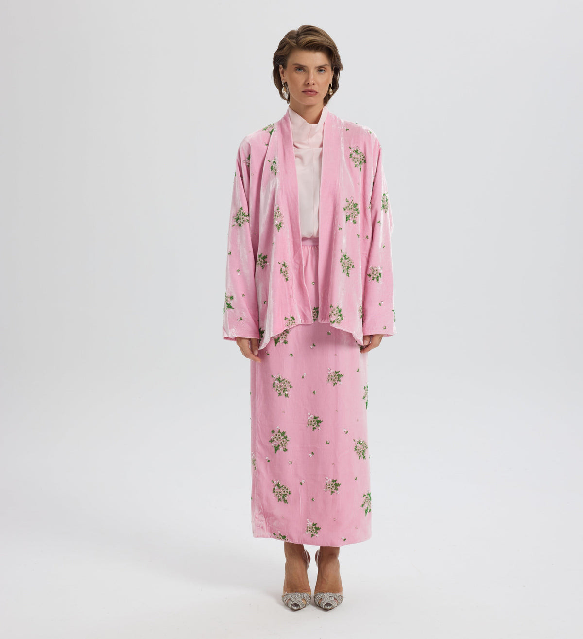 Sequined Velvet Kimono