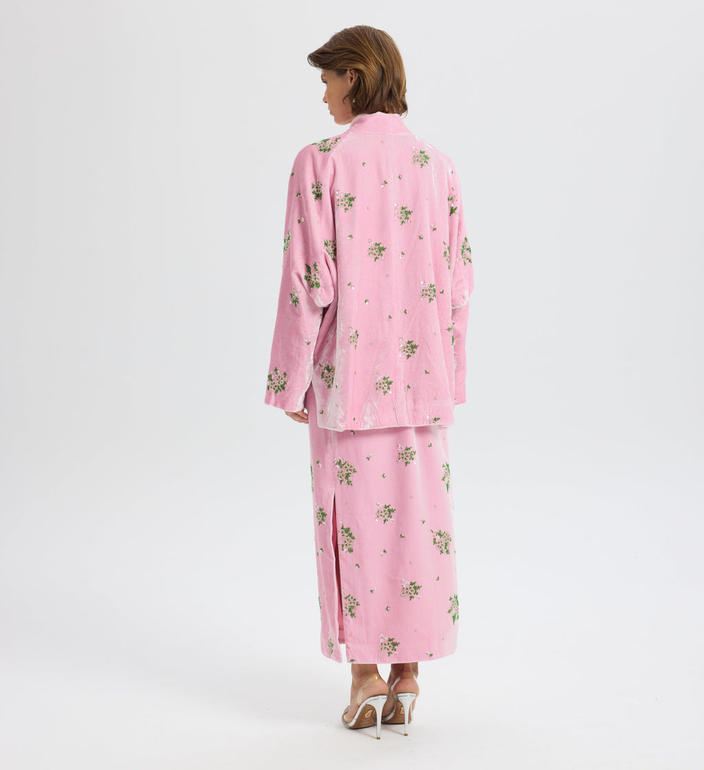 Sequined Velvet Kimono