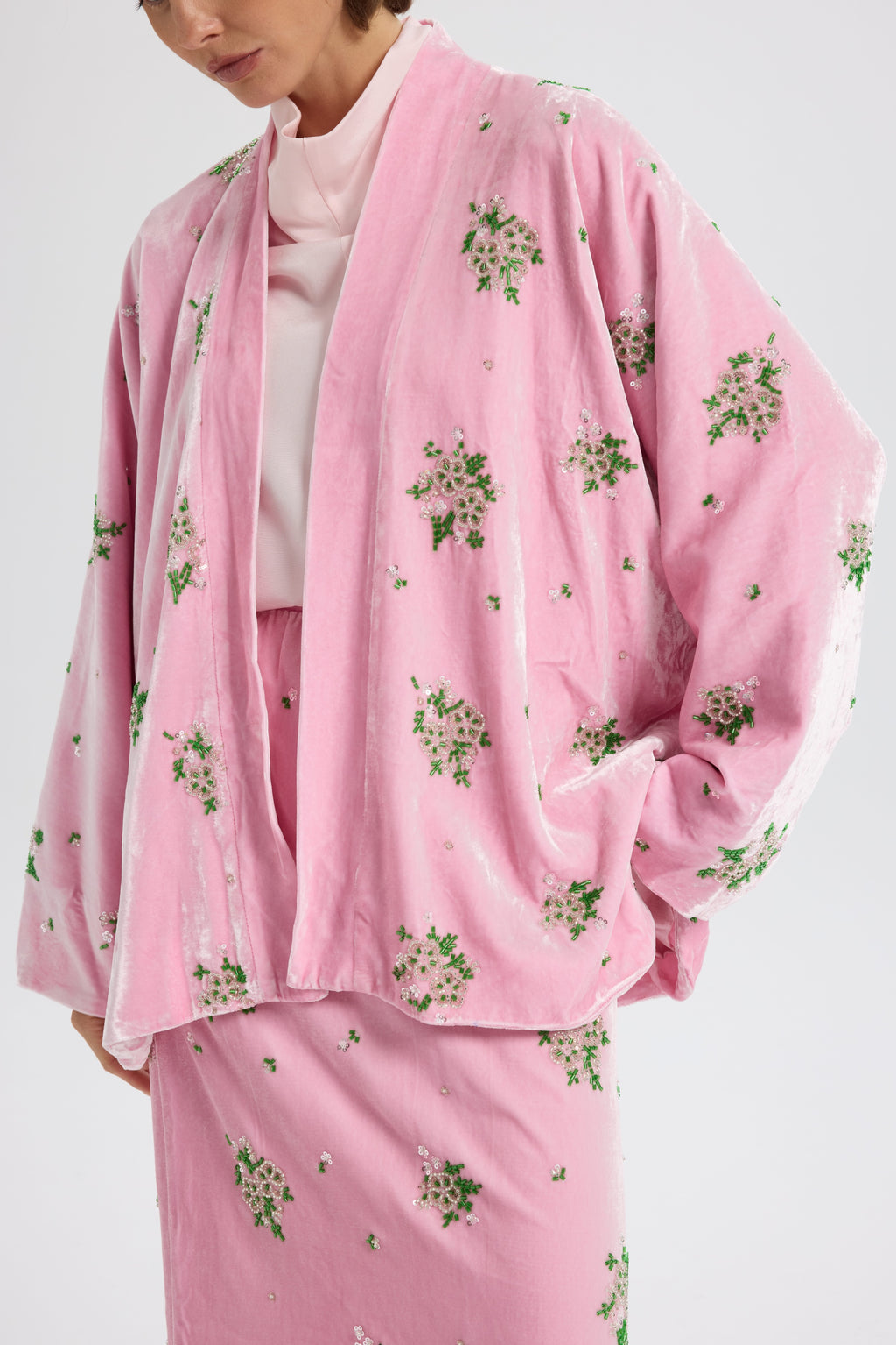 Sequined Velvet Kimono