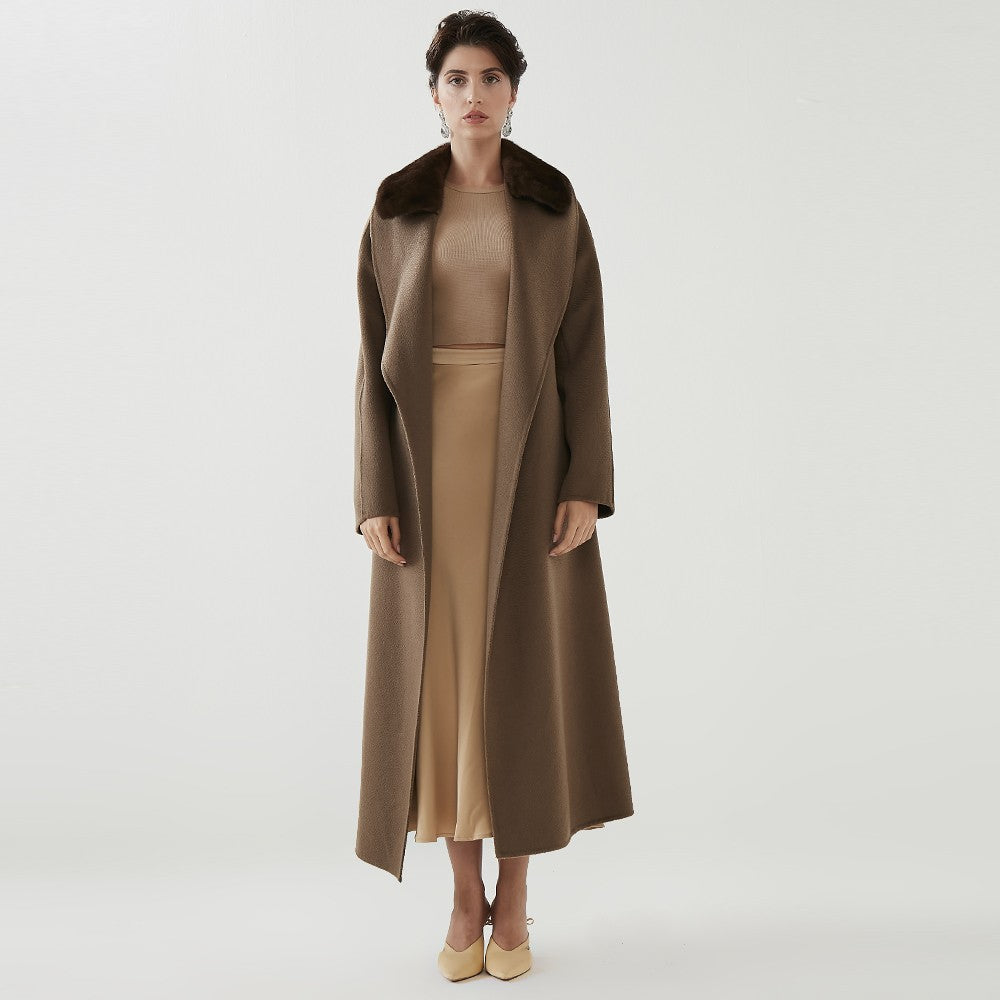 Luna Fur Collar Maxi Coat